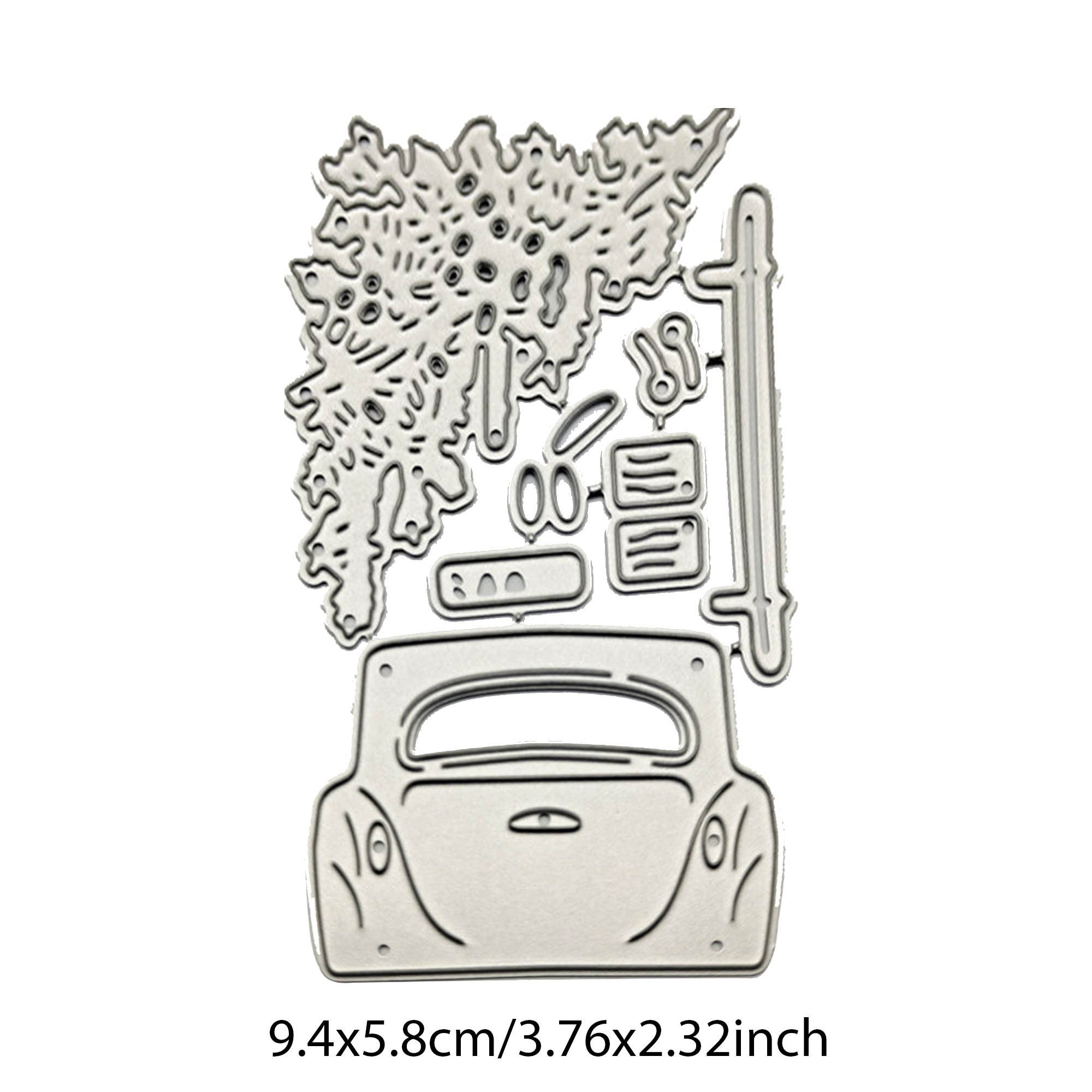 Christmas Tree Car Metal Cutting Die for Holiday Cards