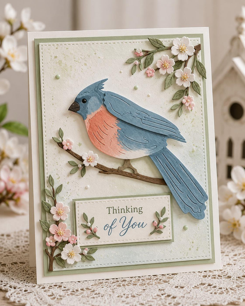 Christmas Bird Metal Cutting Die for Holiday Cards