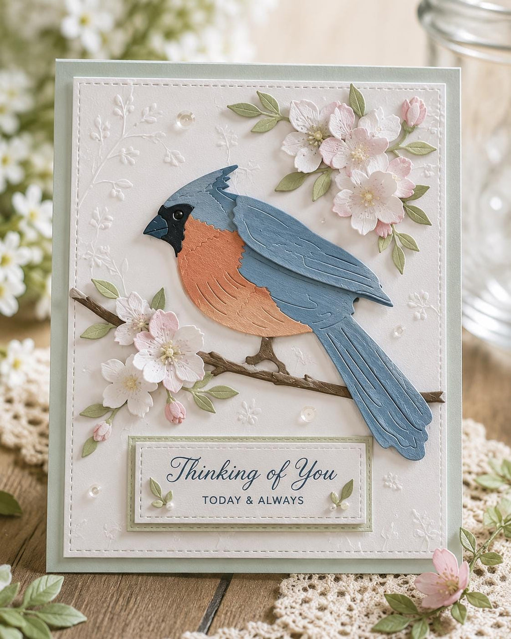 Christmas Bird Metal Cutting Die for Holiday Cards