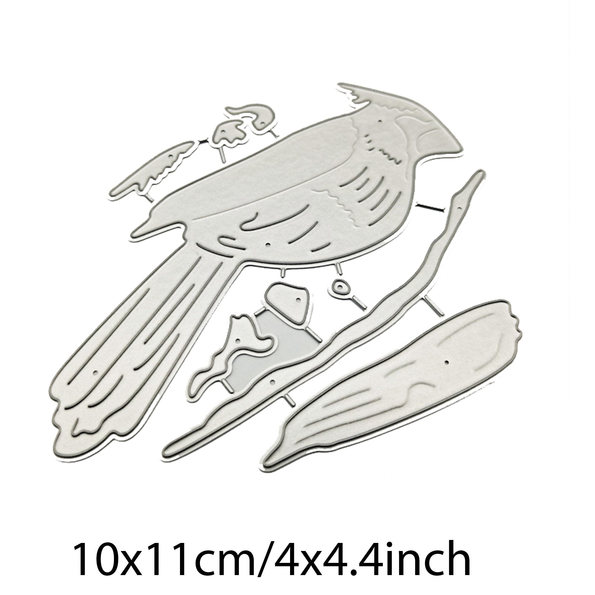 Christmas Bird Metal Cutting Die for Holiday Cards
