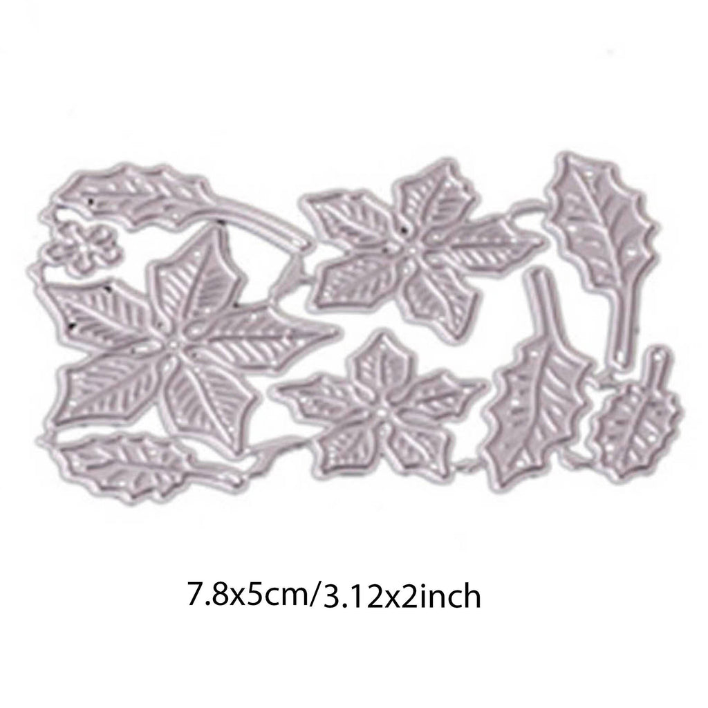 Christmas Poinsettia Metal Die Cut, DIY Scrapbooking