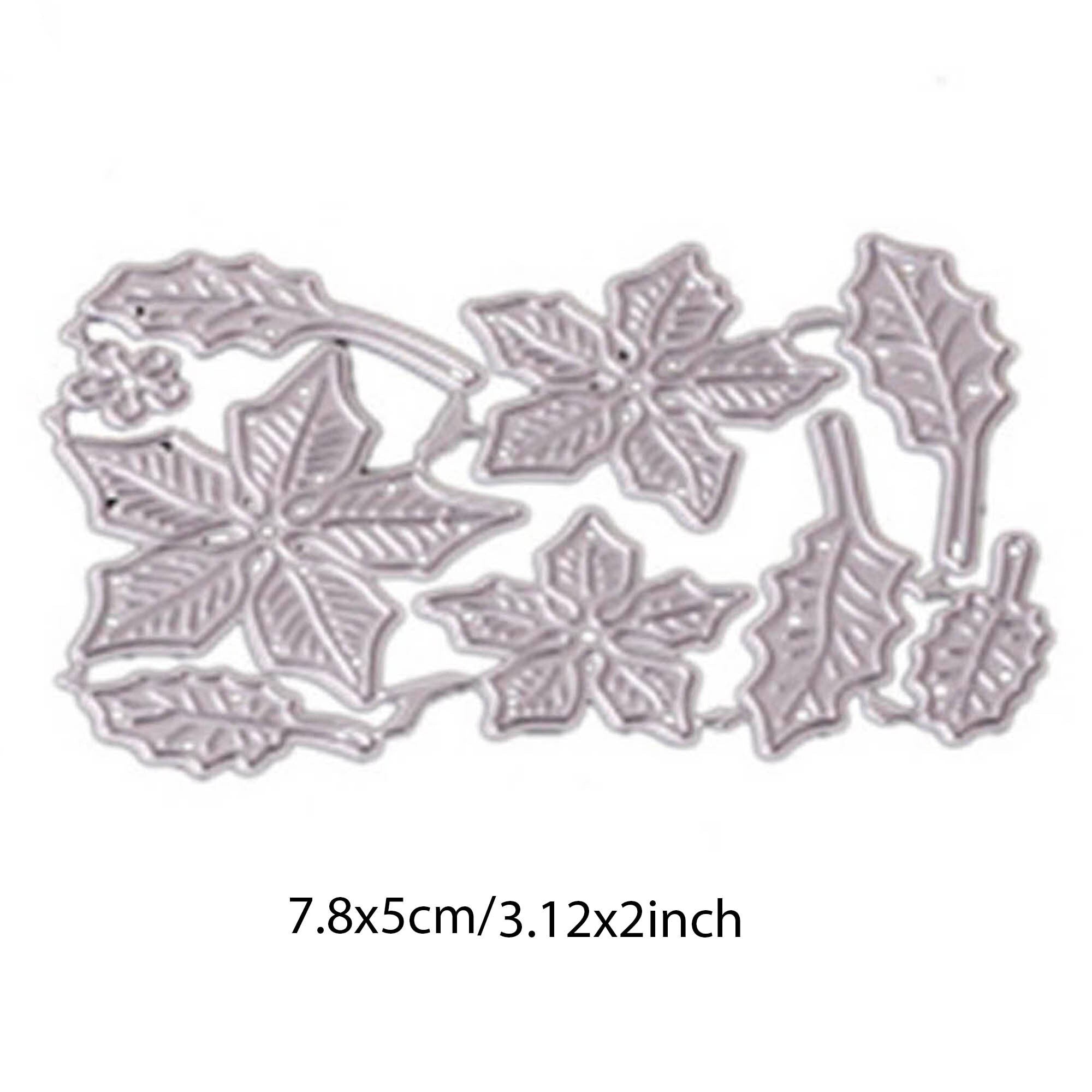 Christmas Poinsettia Metal Die Cut, DIY Scrapbooking