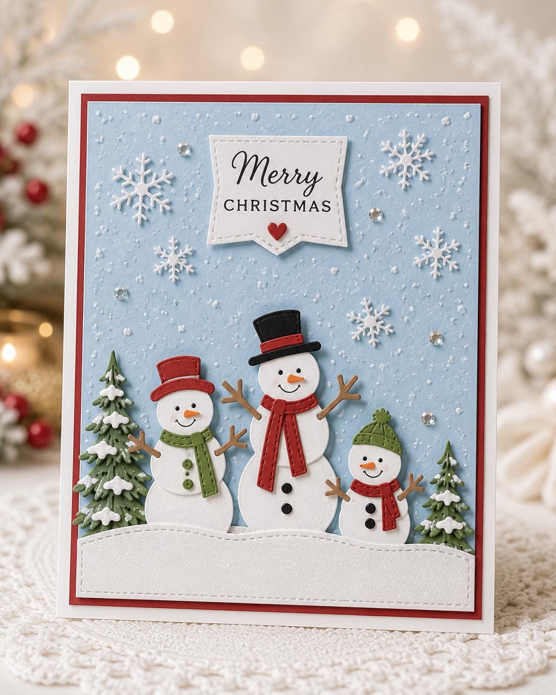 Snowman Metal Cutting Die for Christmas Cards and Scrapbooking
