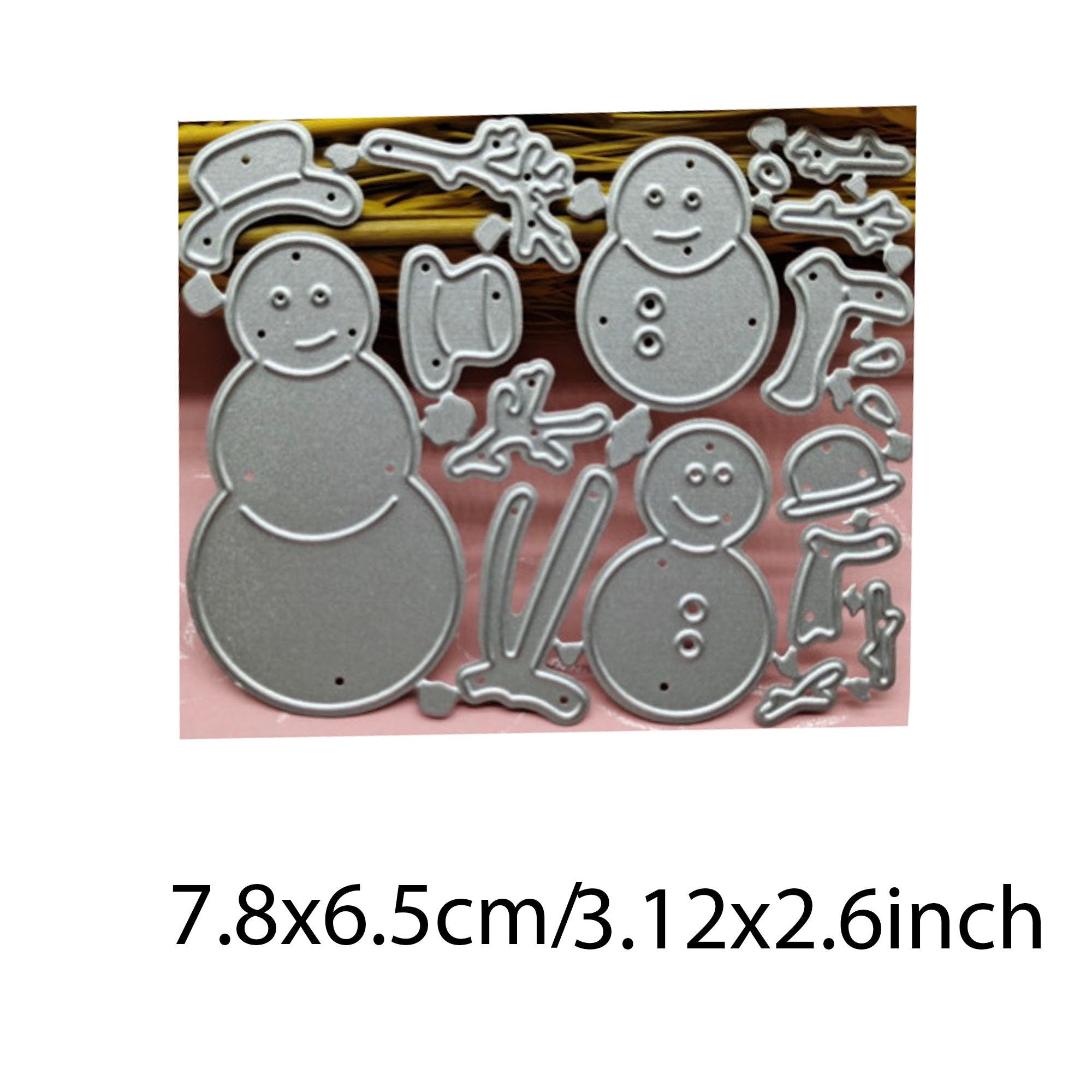 Snowman Metal Cutting Die for Christmas Cards and Scrapbooking
