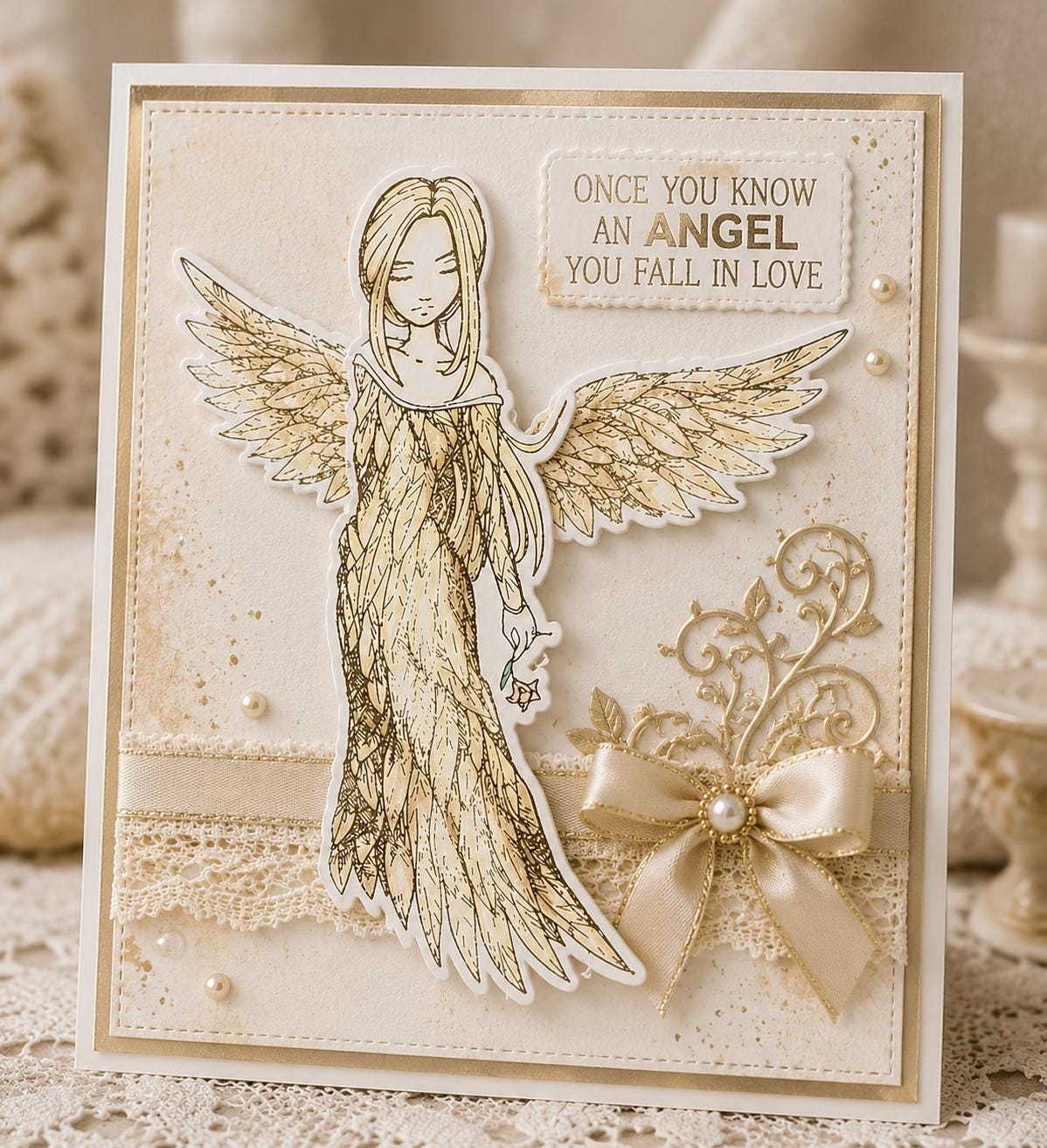 Angel Wings Clear Stamp and Die Set, DIY Card Making