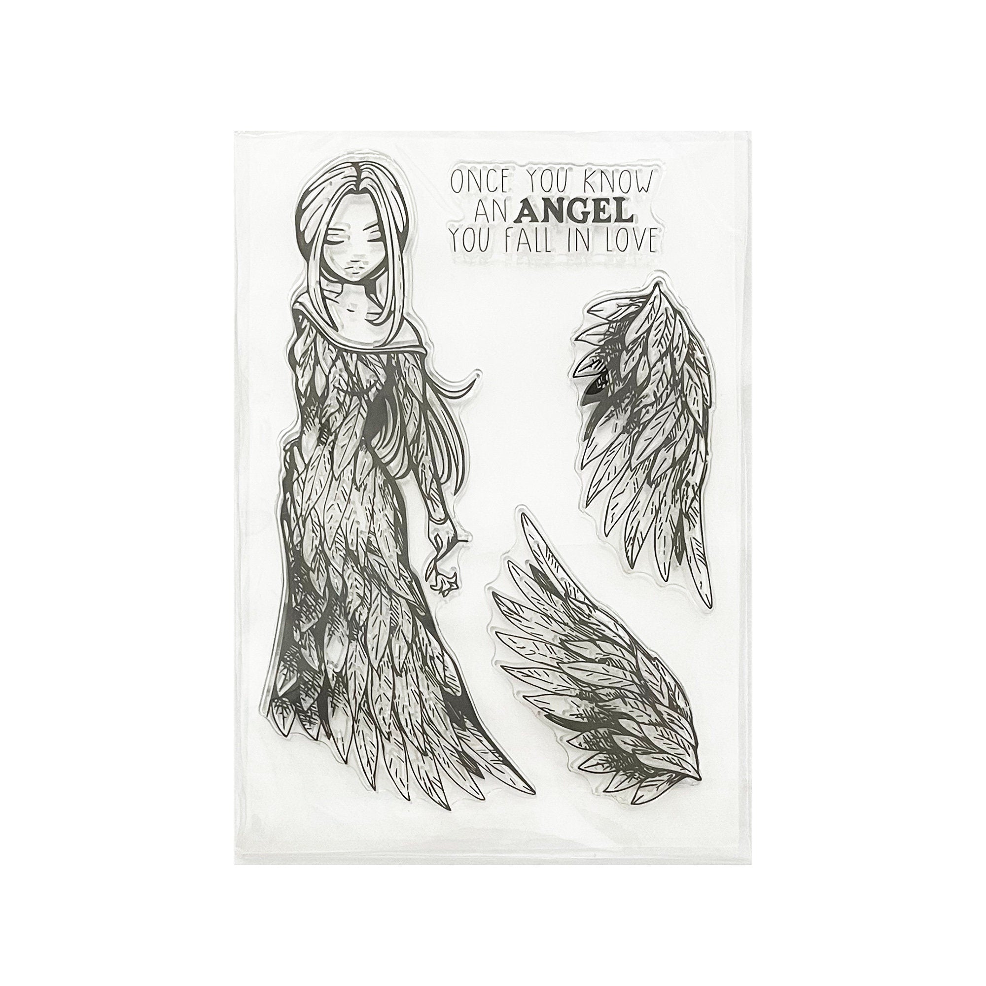 Angel Wings Clear Stamp and Die Set, DIY Card Making