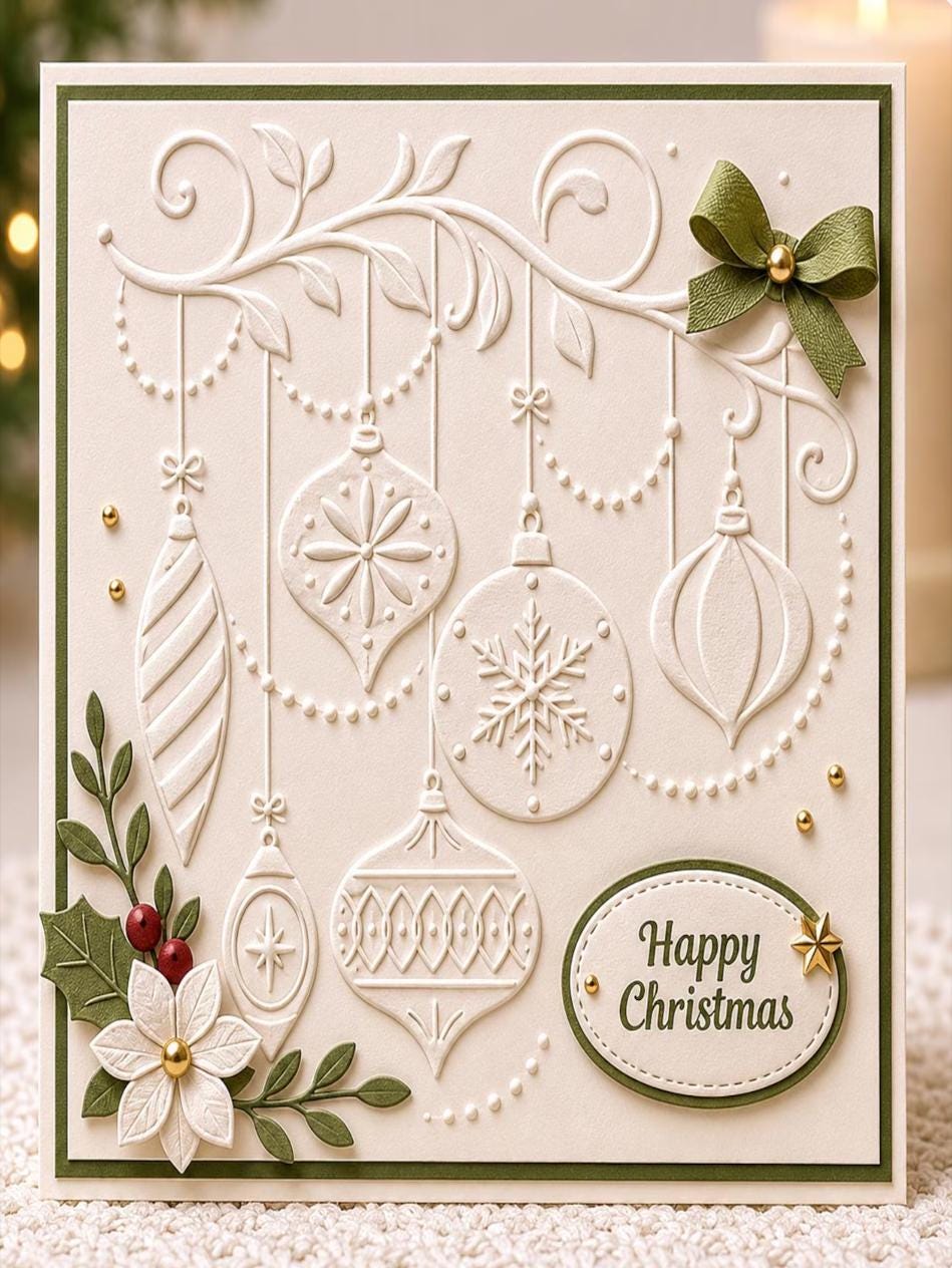 Christmas Ornament Embossing Folder, 104 x 147 mm
