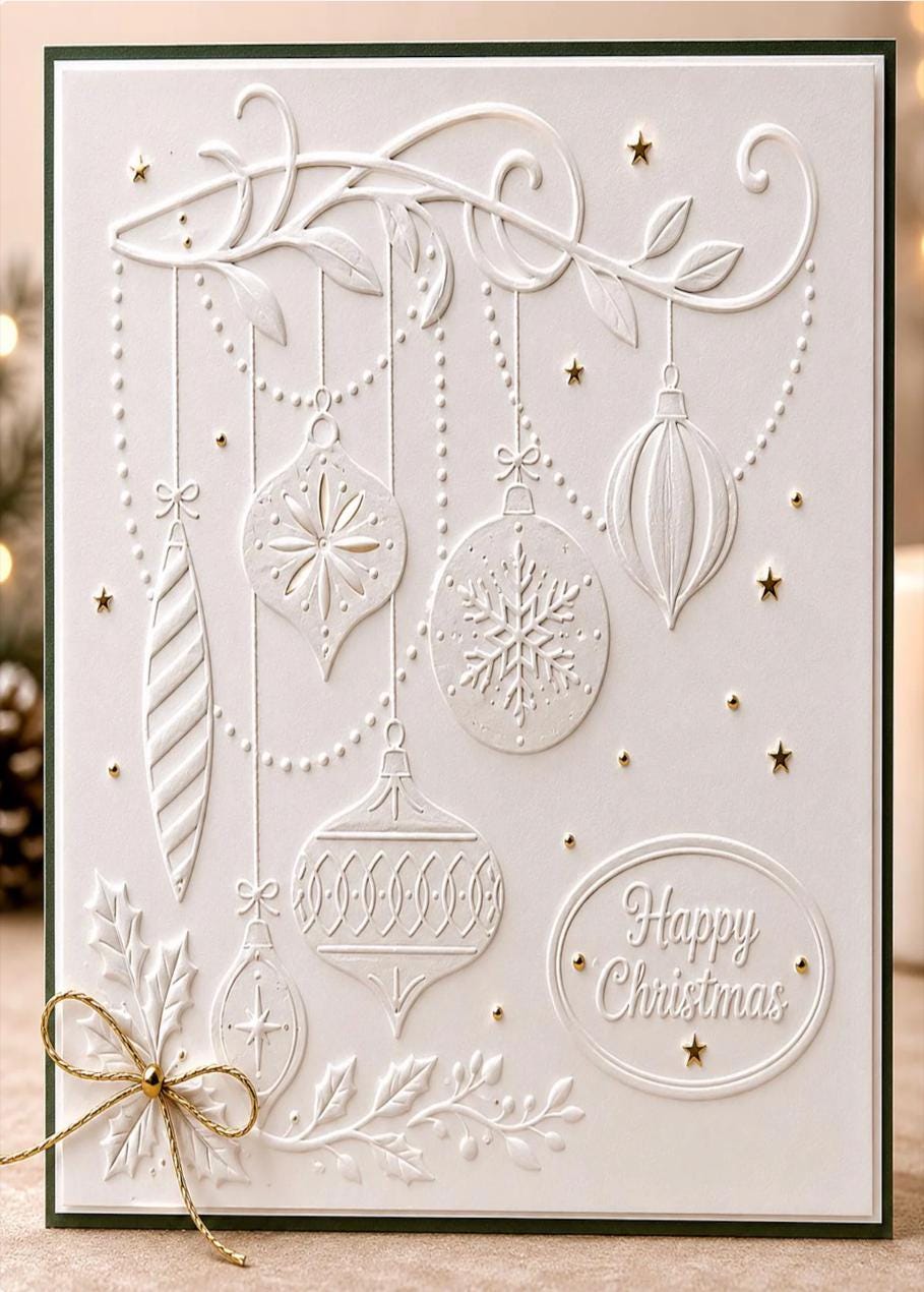 Christmas Ornament Embossing Folder, 104 x 147 mm