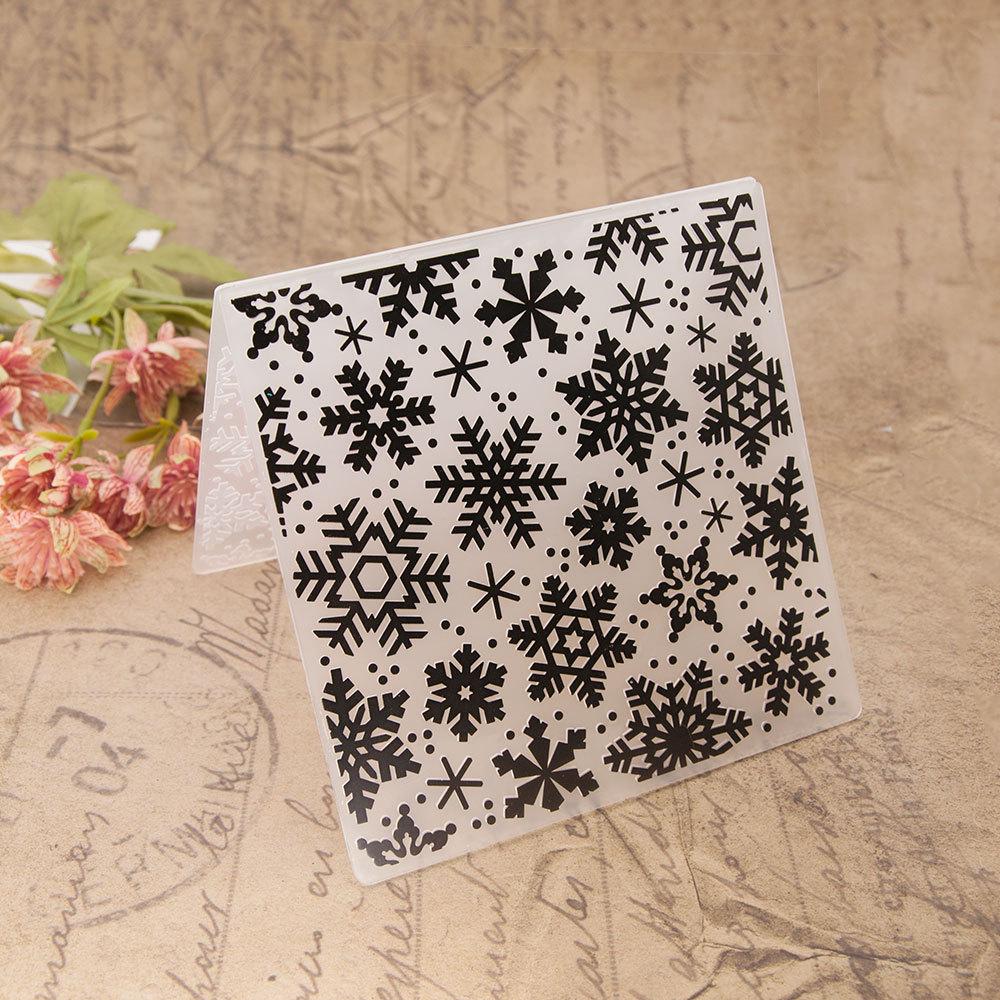 Snowflake Square Frame Embossing Folder, 150 x 150 mm