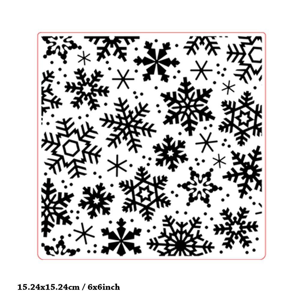 Snowflake Square Frame Embossing Folder, 150 x 150 mm