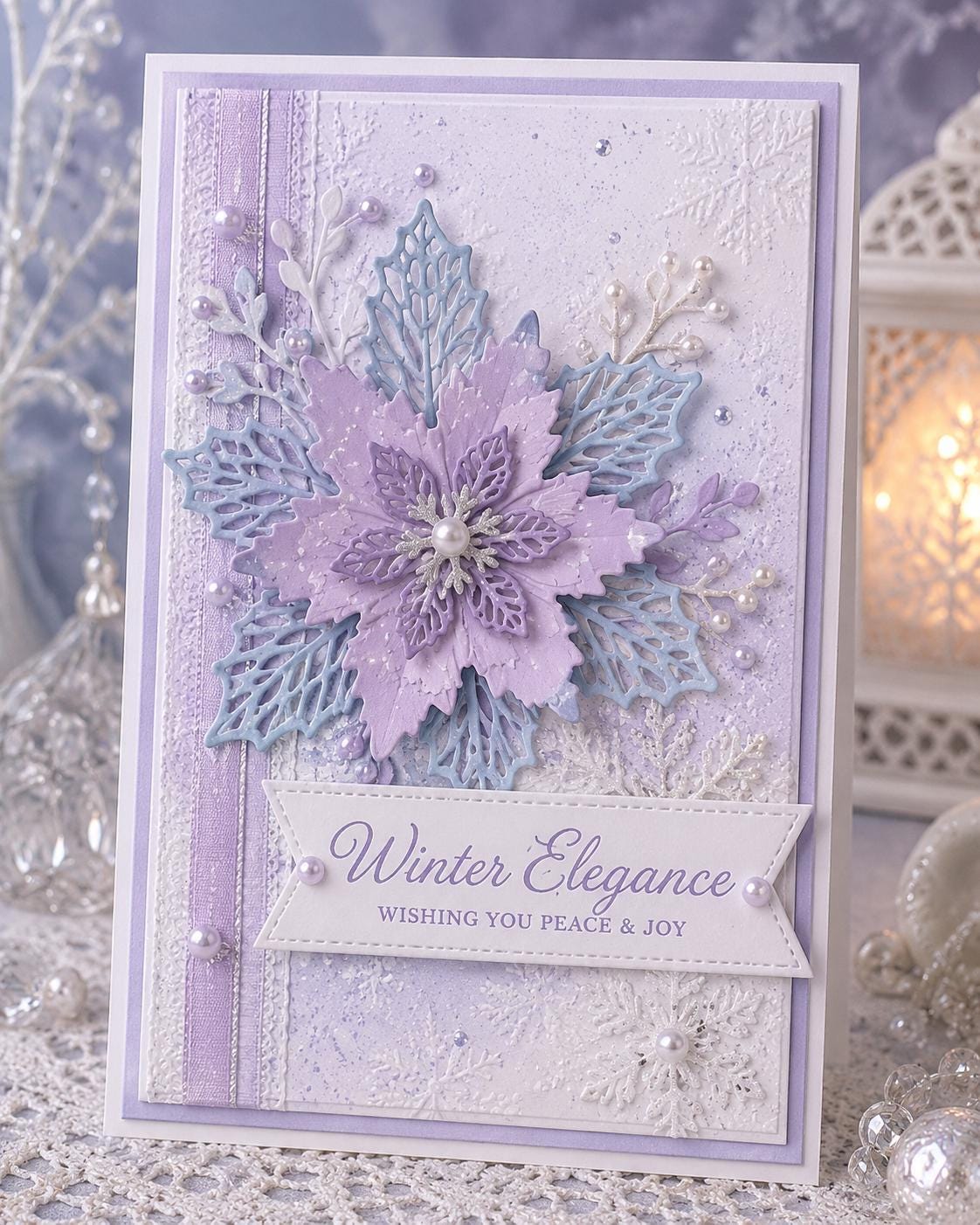 Christmas Flower Metal Cutting Die for Holiday Cards