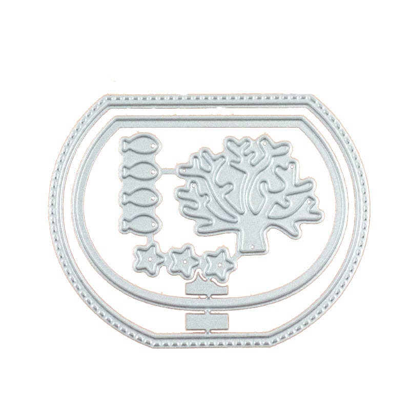 Fish Tank Metal Cutting Dies, Mini Aquarium Stencils for Cards