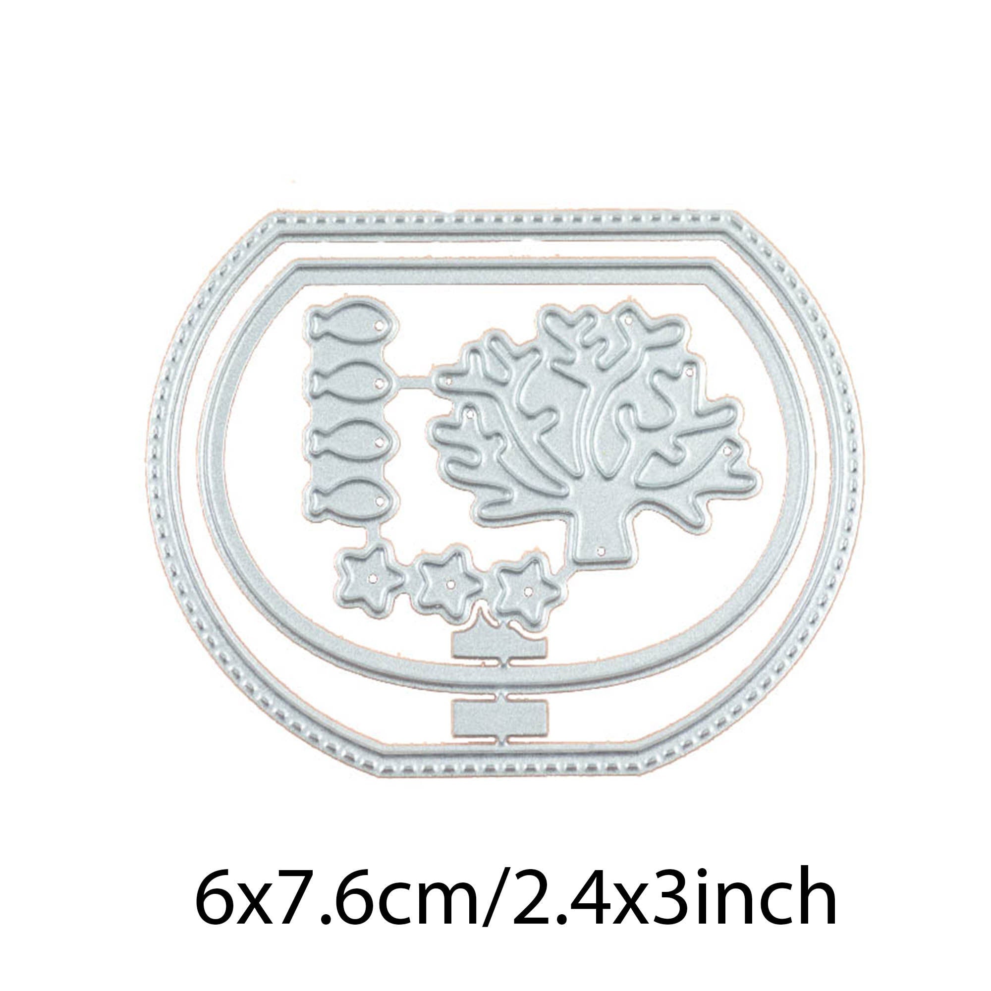 Fish Tank Metal Cutting Dies, Mini Aquarium Stencils for Cards
