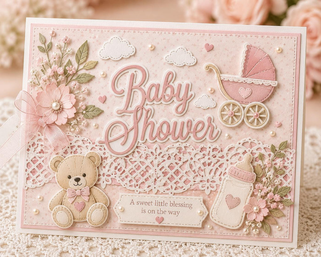 Baby Shower Metal Cutting Die for Cards and Scrapbooks