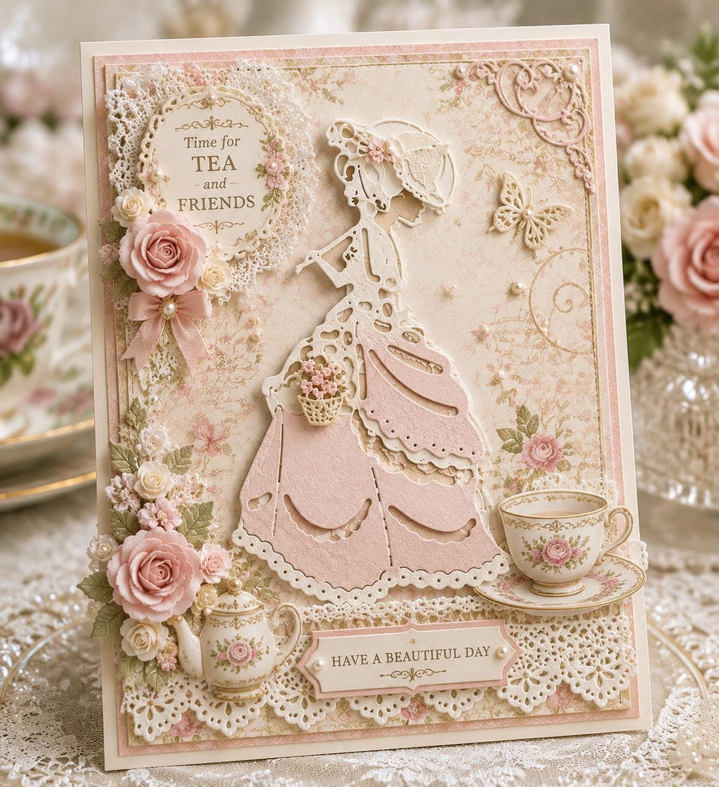 Victorian/ Southern Belle  Lady Metal Cutting Die: Carbon Steel Stencil for Scrapbooking