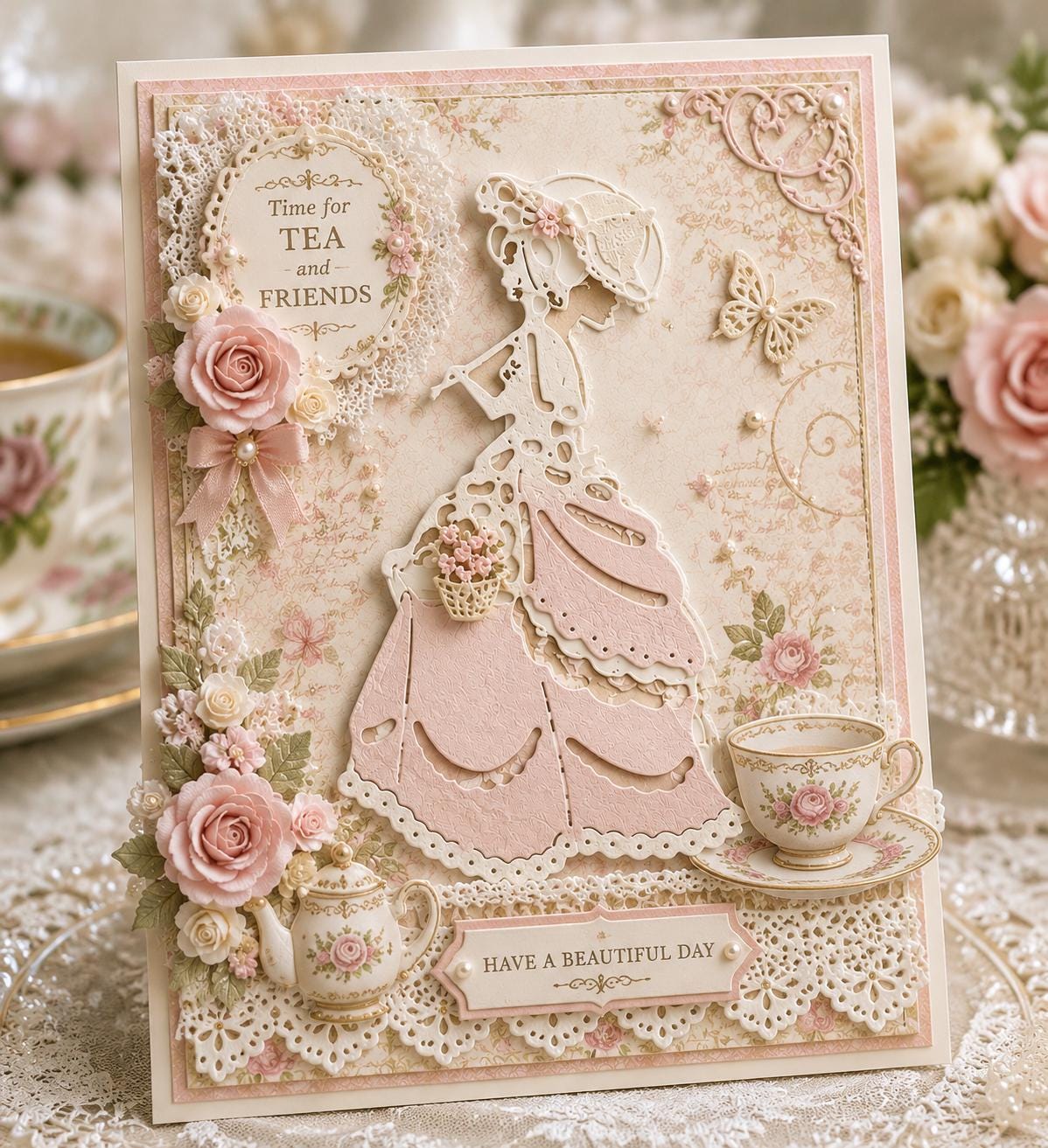 Victorian/ Southern Belle  Lady Metal Cutting Die: Carbon Steel Stencil for Scrapbooking