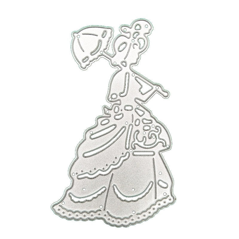 Victorian/ Southern Belle  Lady Metal Cutting Die: Carbon Steel Stencil for Scrapbooking