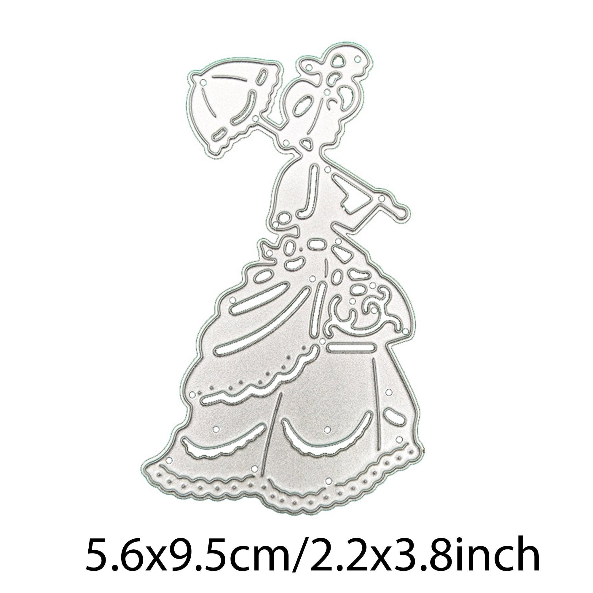 Victorian/ Southern Belle  Lady Metal Cutting Die: Carbon Steel Stencil for Scrapbooking