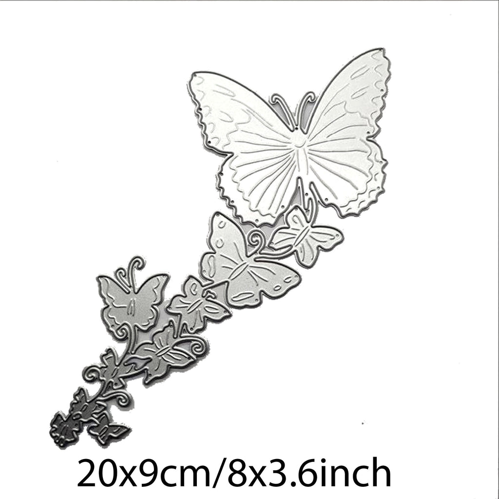 Butterfly Spray Metal Cutting Dies, Floral Stencils for Scrapbook Cards