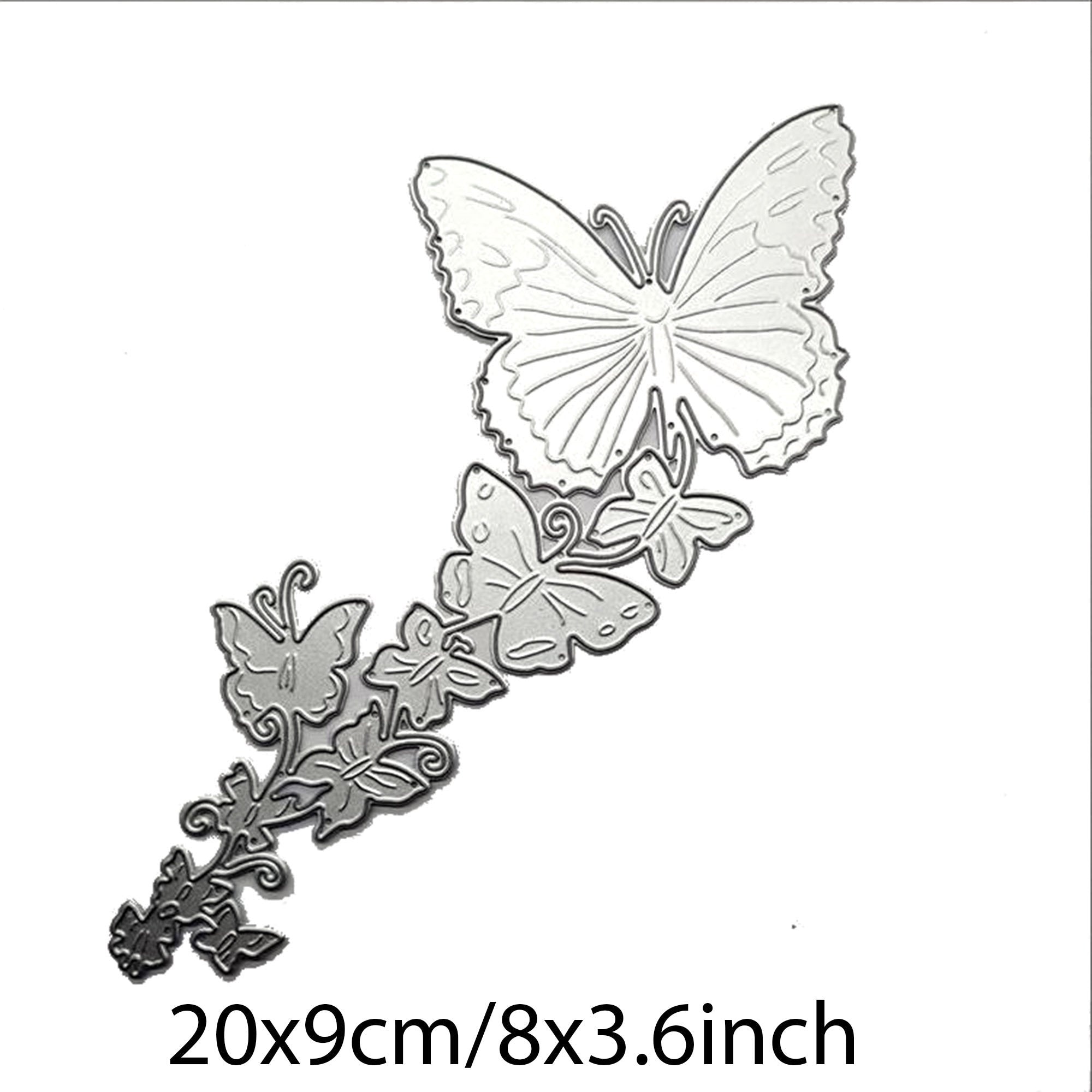 Butterfly Spray Metal Cutting Dies, Floral Stencils for Scrapbook Cards