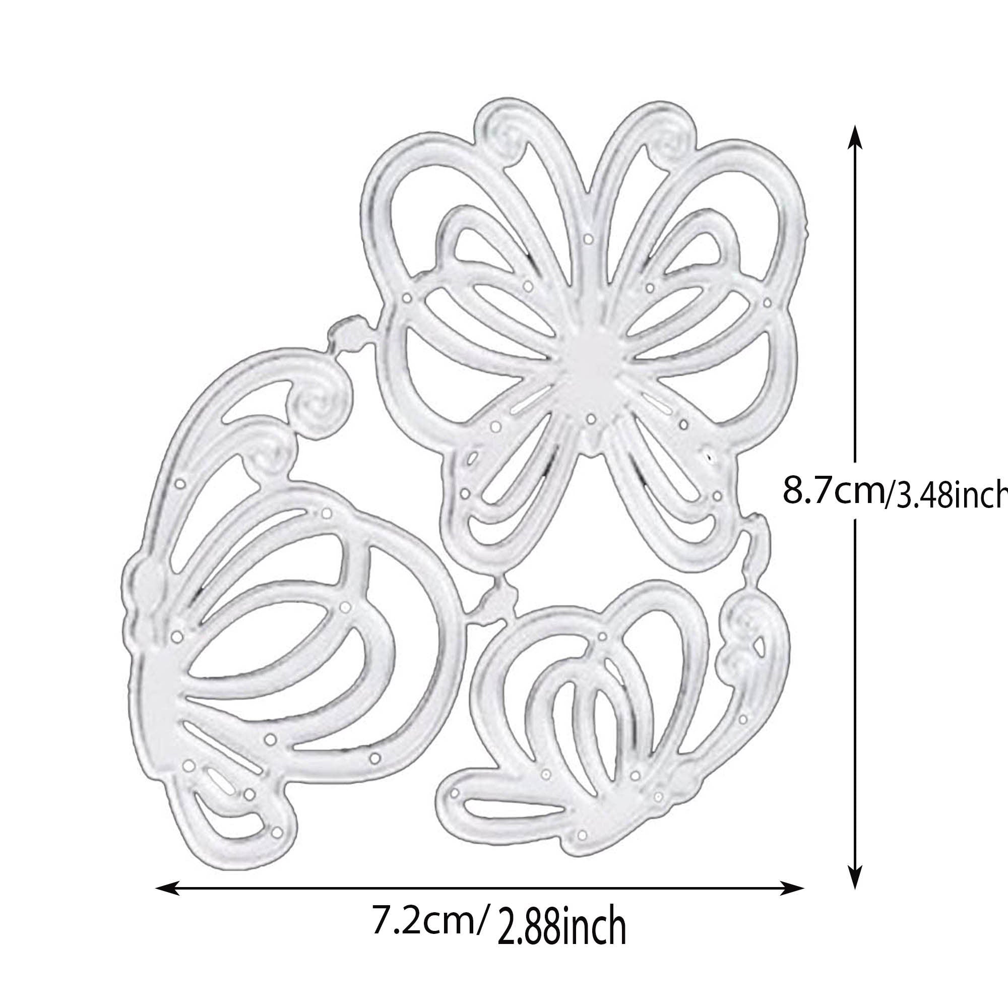 3 Butterfly Metal Cutting Dies for Cards and Scrapbooking