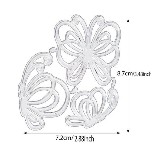3 Butterfly Metal Cutting Dies for Cards and Scrapbooking