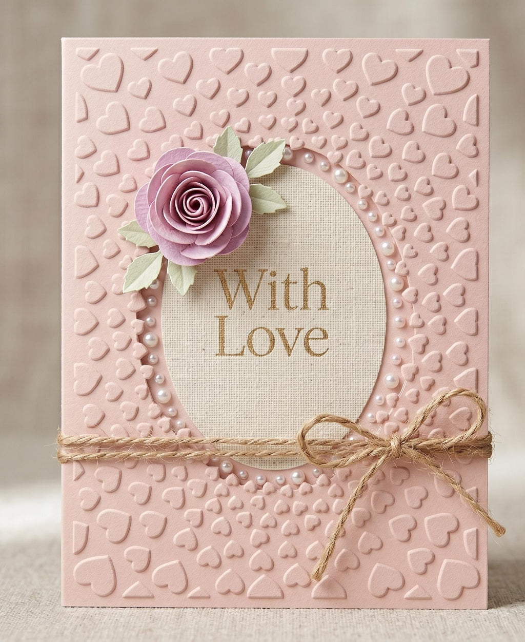 Heart Background Embossing Folder, 105 x 148 mm