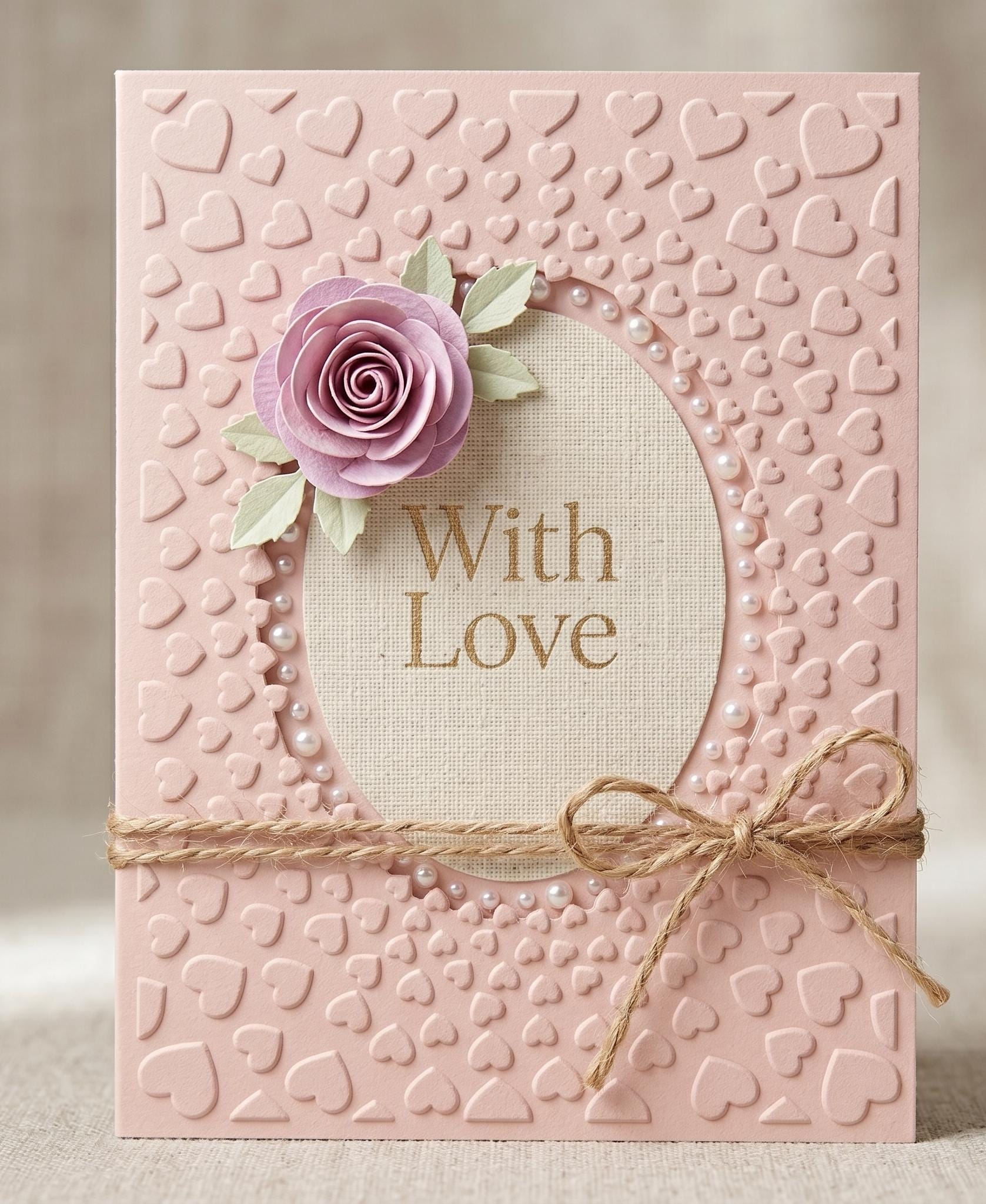 Heart Background Embossing Folder, 105 x 148 mm