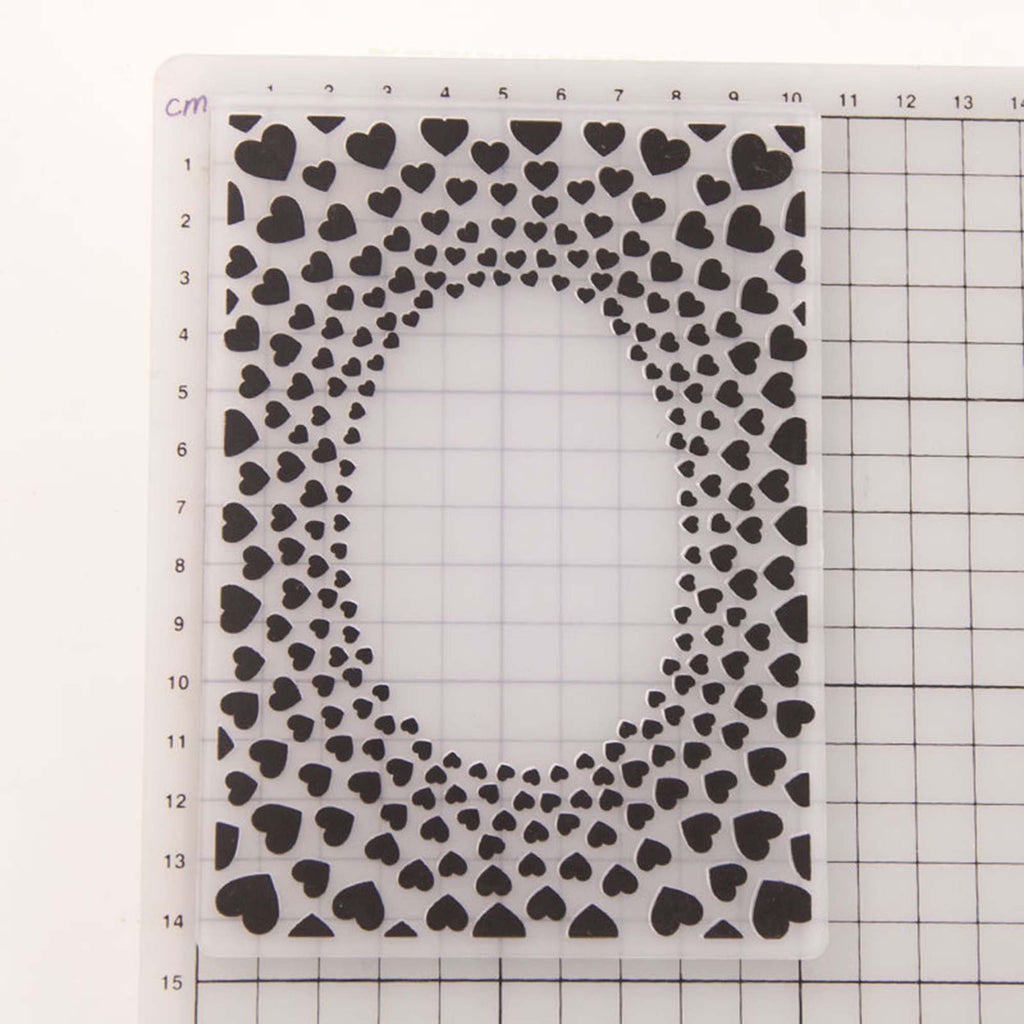 Heart Background Embossing Folder, 105 x 148 mm