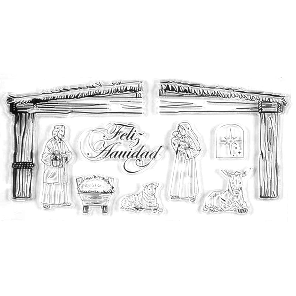 Merry Christmas Clear Stamps, Holiday Silicone Stamps for Cards
