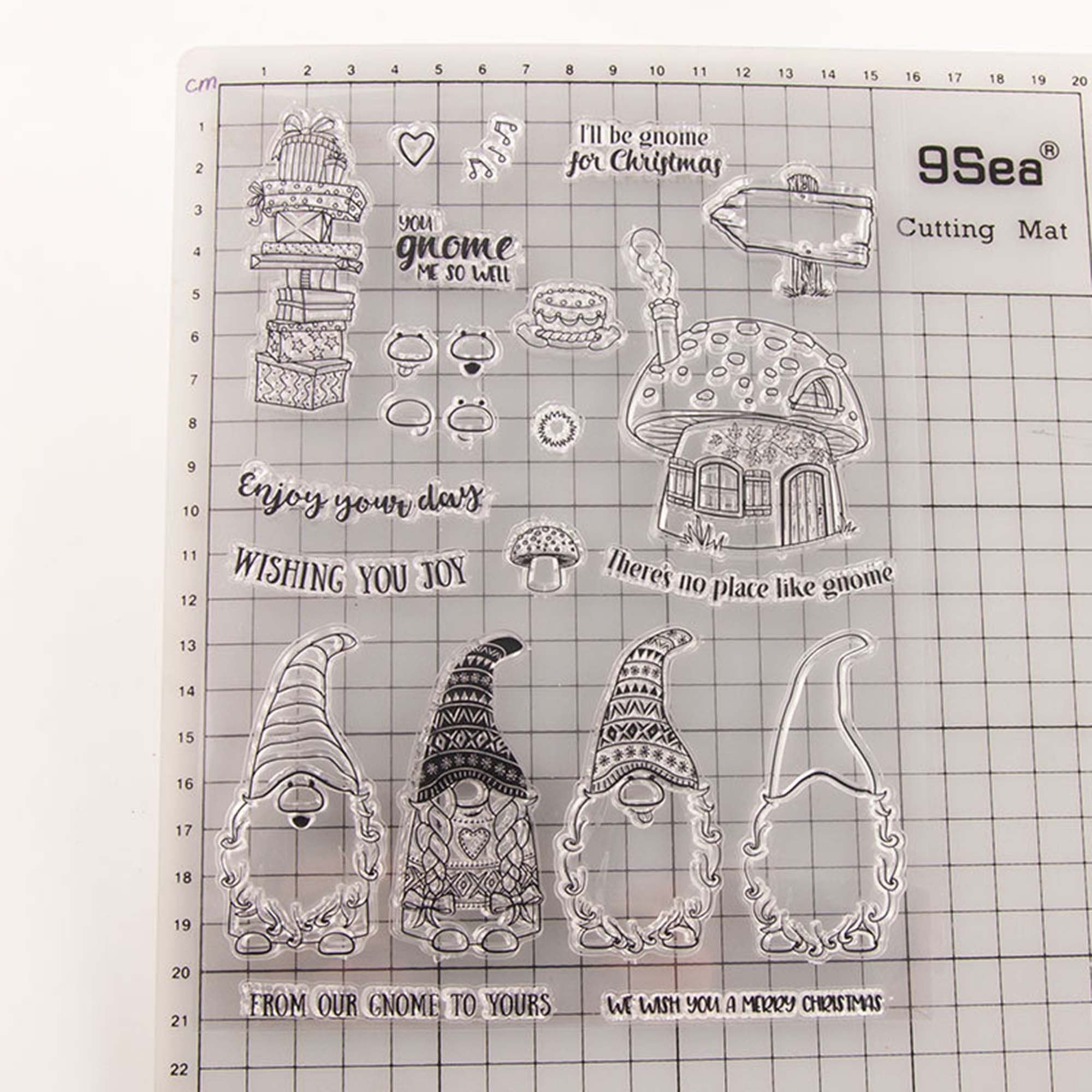Christmas Gnome Clear Stamps, Santa Silicone Stamps for Cards