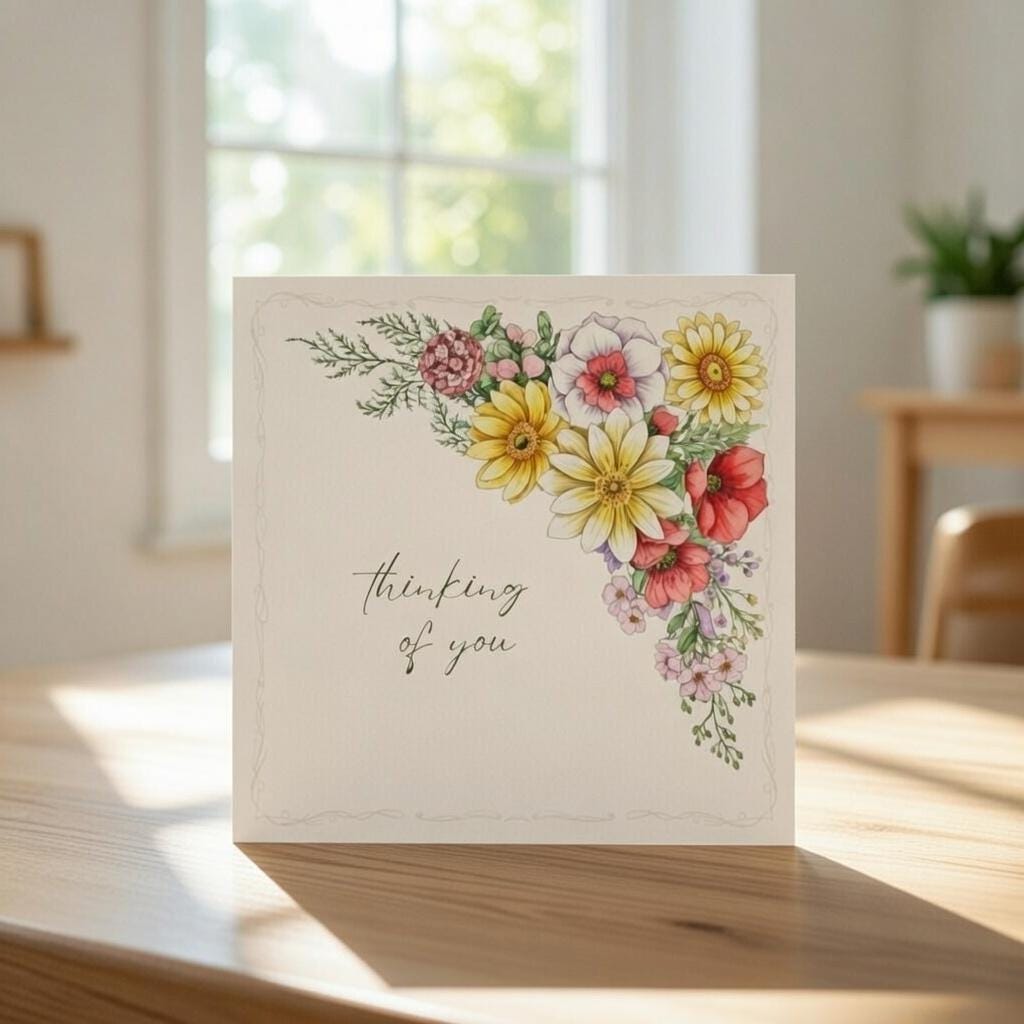 Floral Frame Clear Stamp | Vintage Flower Border for Card Making