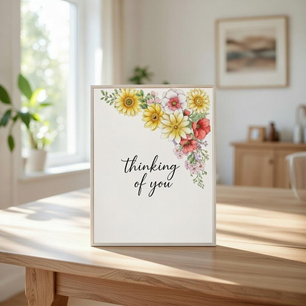 Floral Frame Clear Stamp | Vintage Flower Border for Card Making