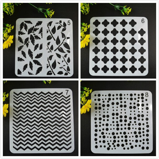 52 Sheet Stencil Set for Journals, Scrapbooks & DIY Art Projects, Reusable PET Plastic Templates