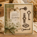 Retro-Keys Clear stamps Rubber seals for DIY scrapbooking card making paper artist stamp