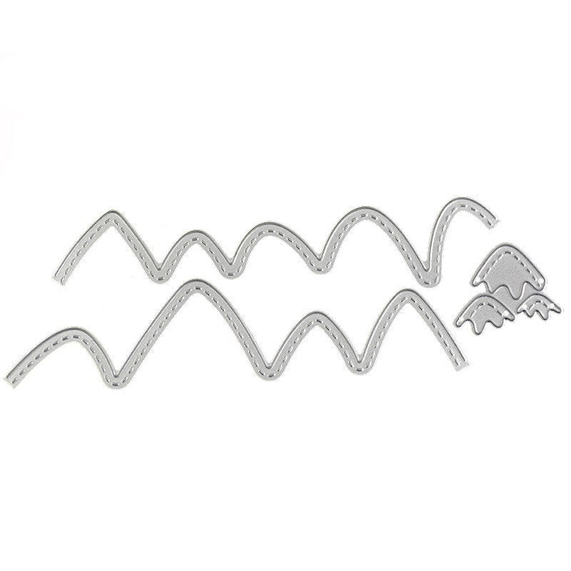 Mountain Border Metal Cutting Die, Landscape Stencil for Scrapbook Cards