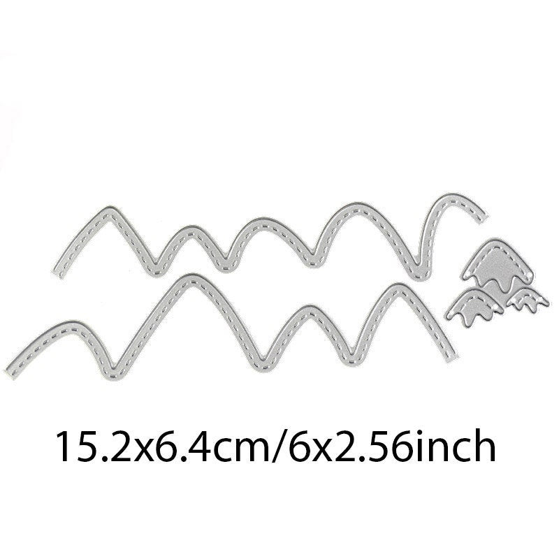 Mountain Border Metal Cutting Die, Landscape Stencil for Scrapbook Cards