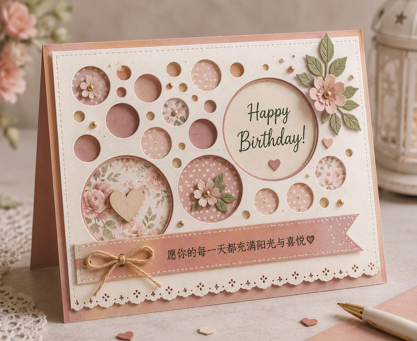 Bubbles Metal Cutting Die, Circle Background Stencil for Scrapbooking Card Making