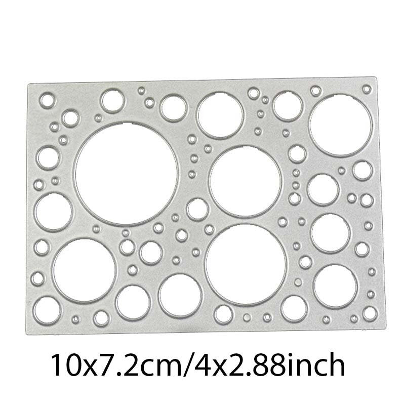 Bubbles Metal Cutting Die, Circle Background Stencil for Scrapbooking Card Making