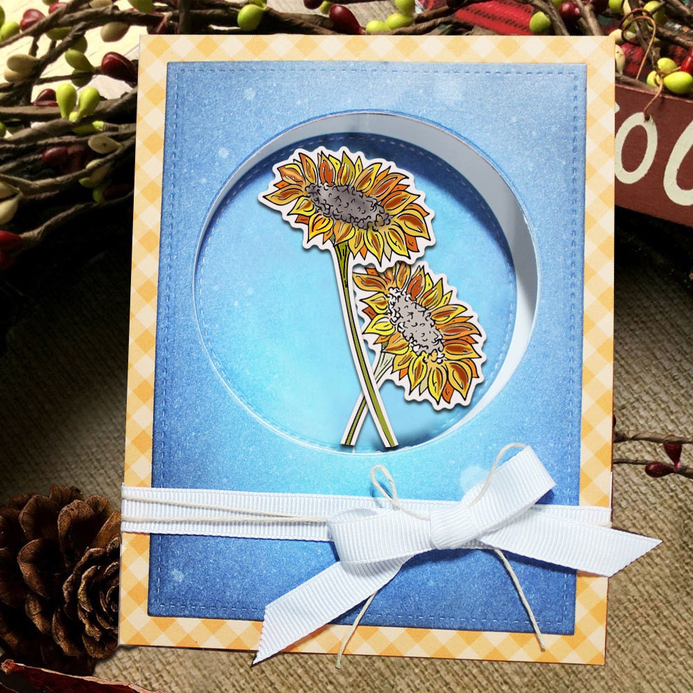Autumn Blessings Clear Stamp, Fall Sentiment Stamp for Scrapbook Cards