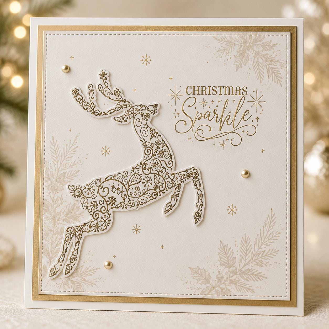 Christmas Sparkle Clear Stamp Set for Holiday Cards