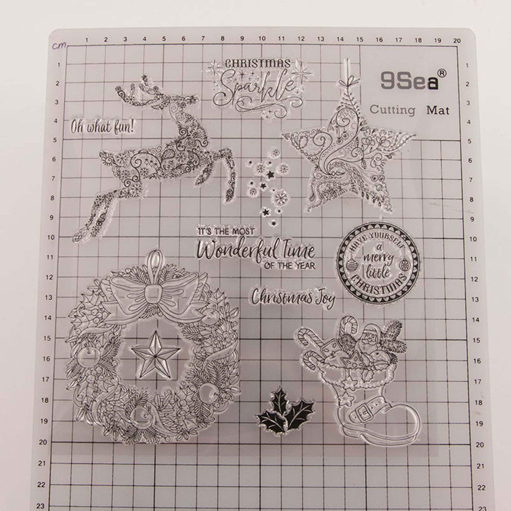 Christmas Sparkle Clear Stamp Set for Holiday Cards
