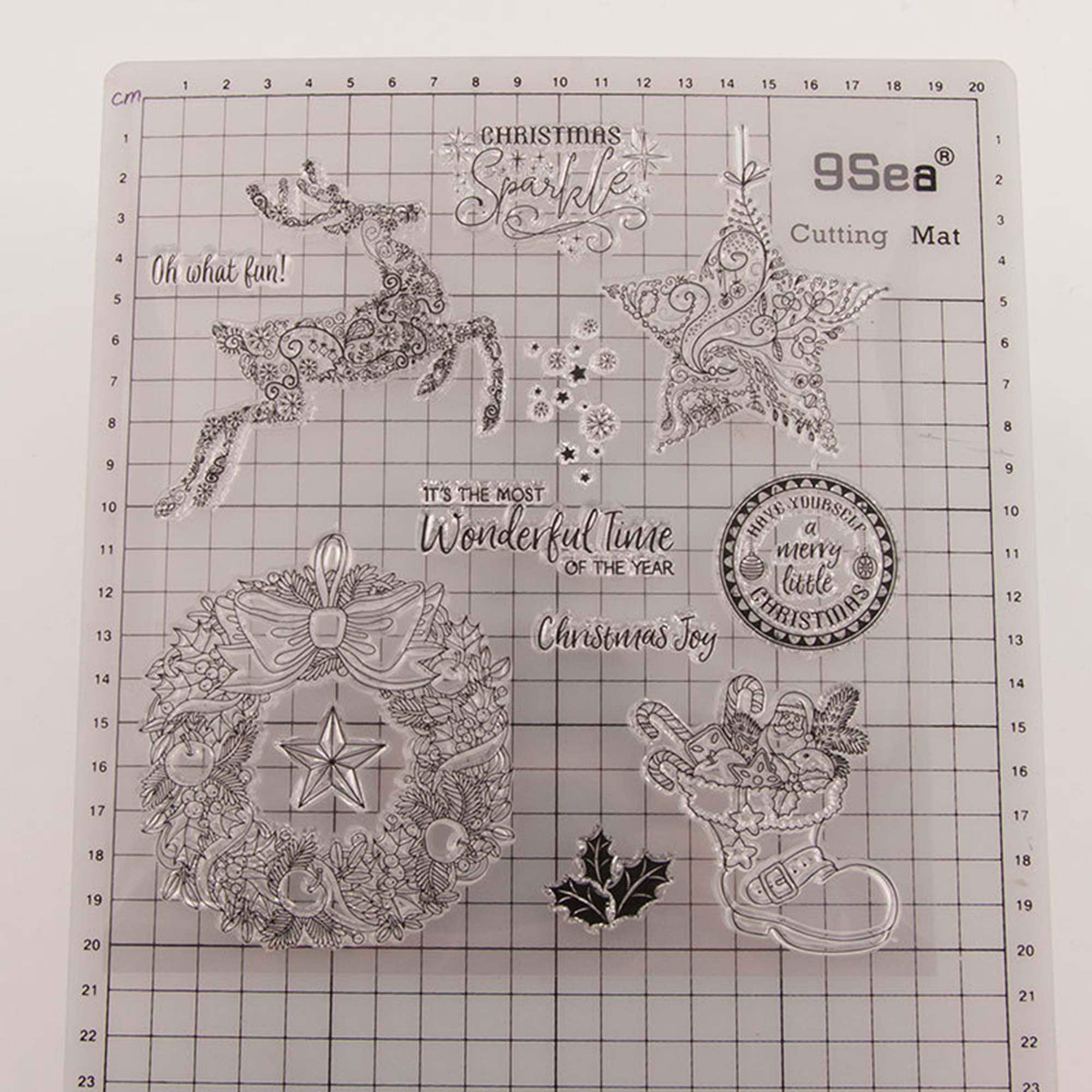 Christmas Sparkle Clear Stamp Set for Holiday Cards