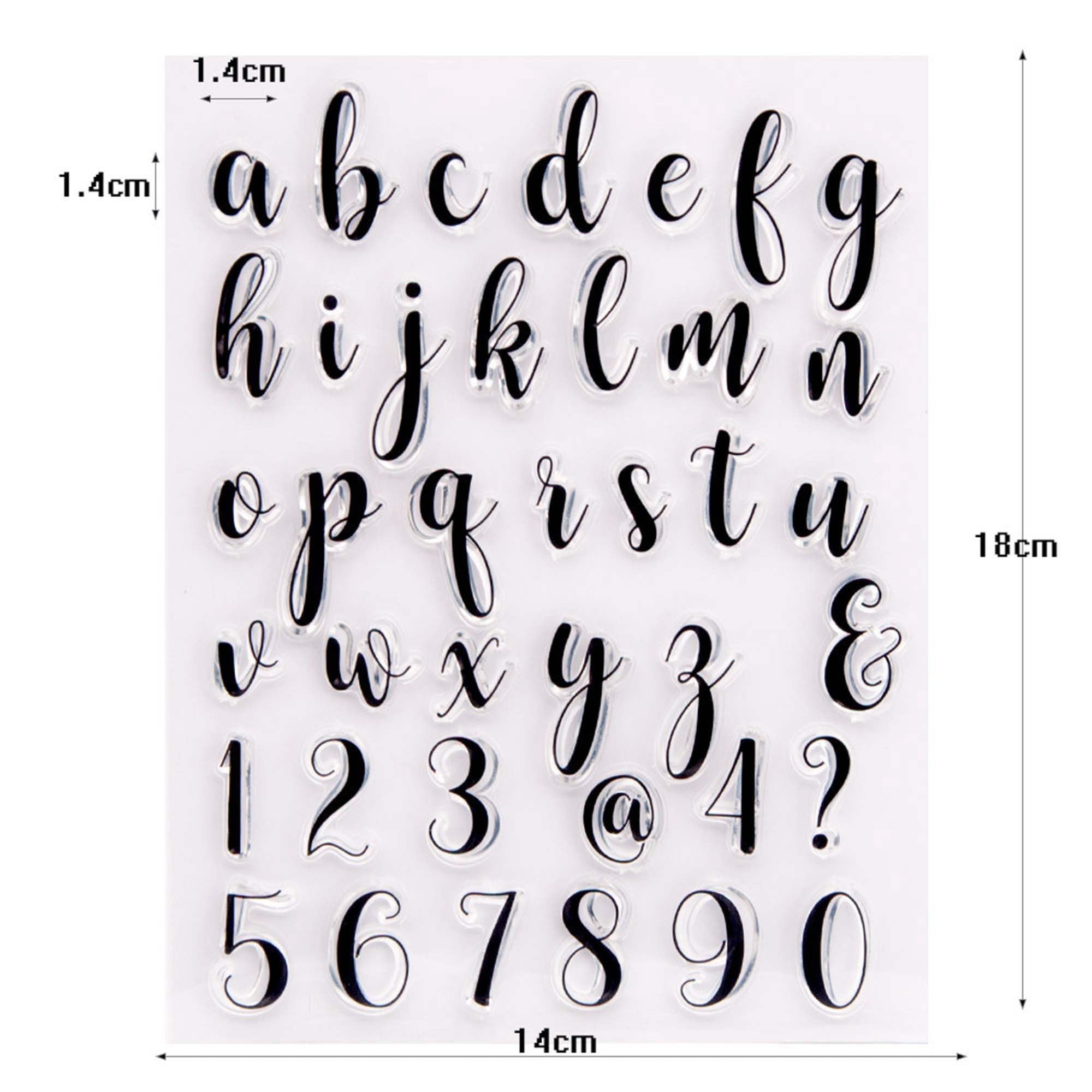 Lowercase Alphabet Clear Stamp Set, Scrapbooking, Card Making (18x14cm)