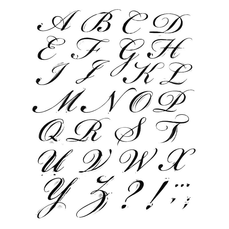 Capital Letter Silicone Stamp | Calligraphy Alphabet for Scrapbooking