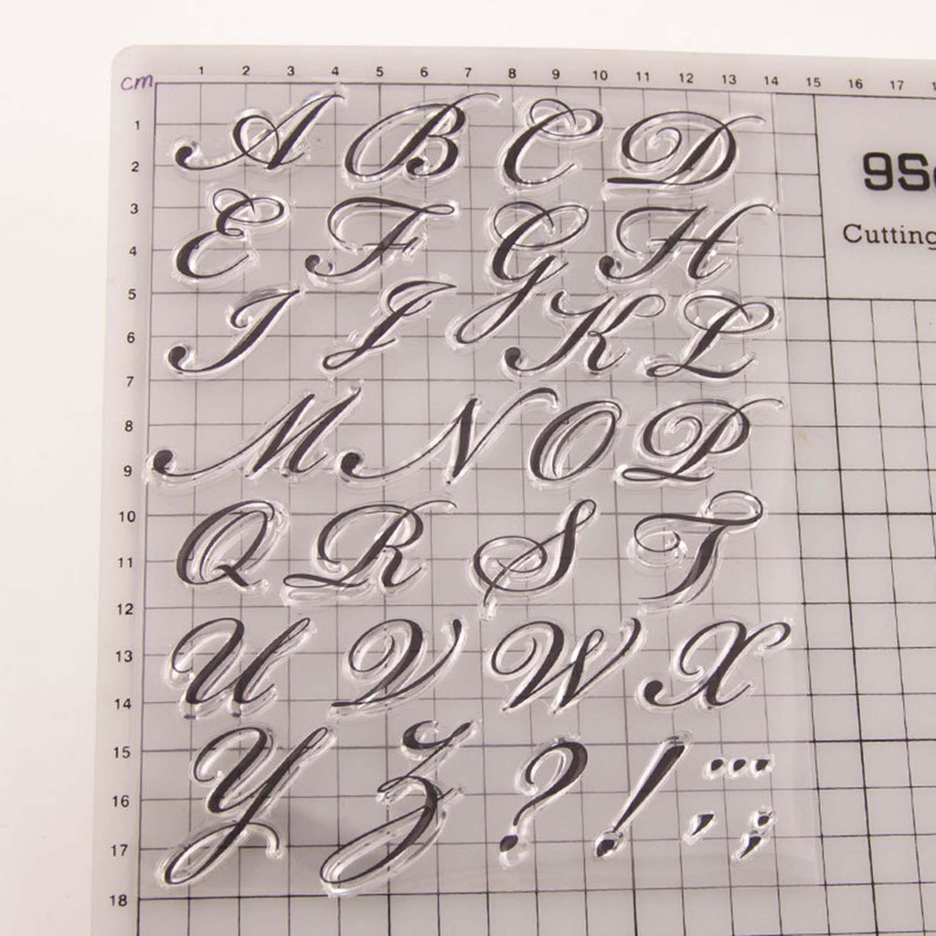 Capital Letter Silicone Stamp | Calligraphy Alphabet for Scrapbooking