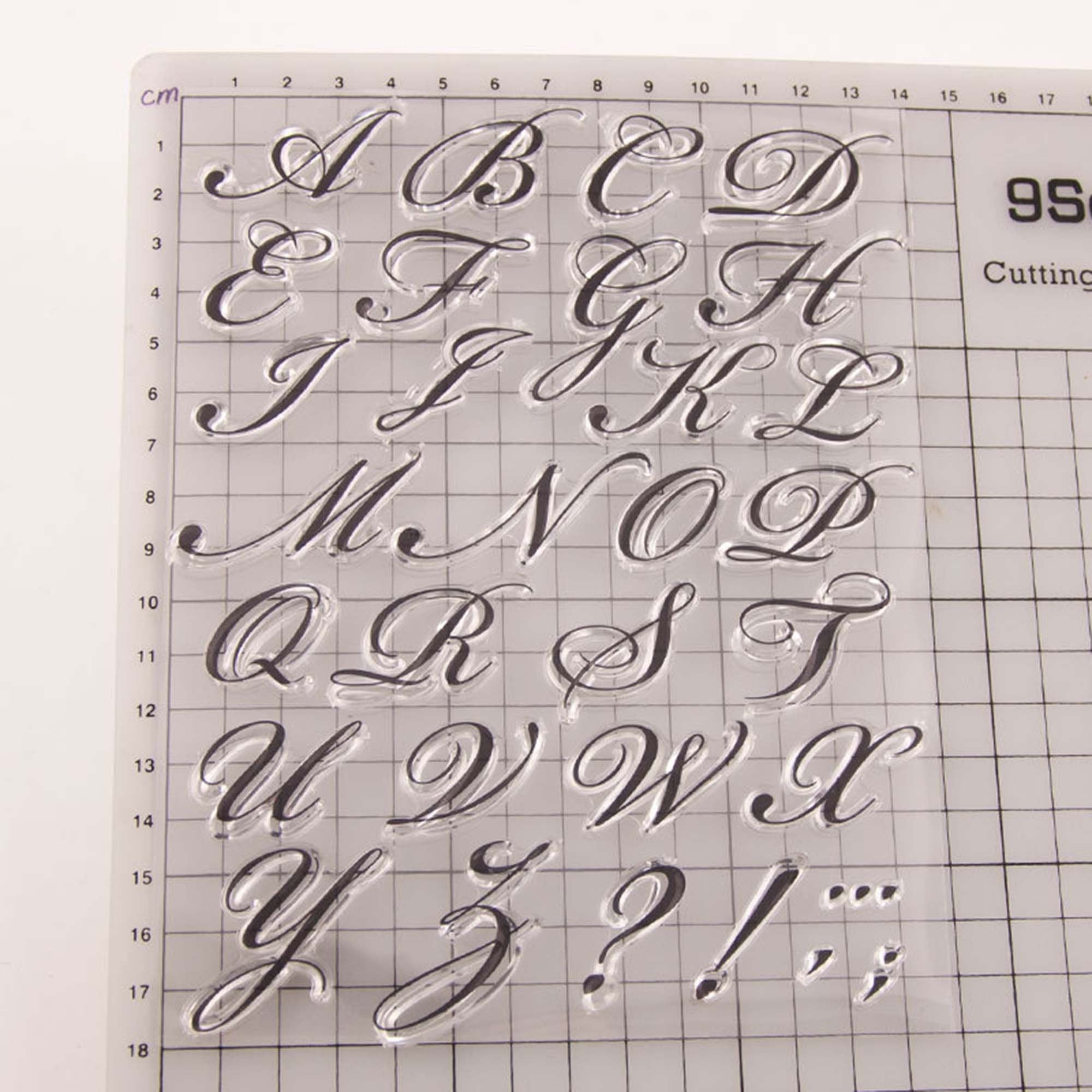 Capital Letter Silicone Stamp | Calligraphy Alphabet for Scrapbooking