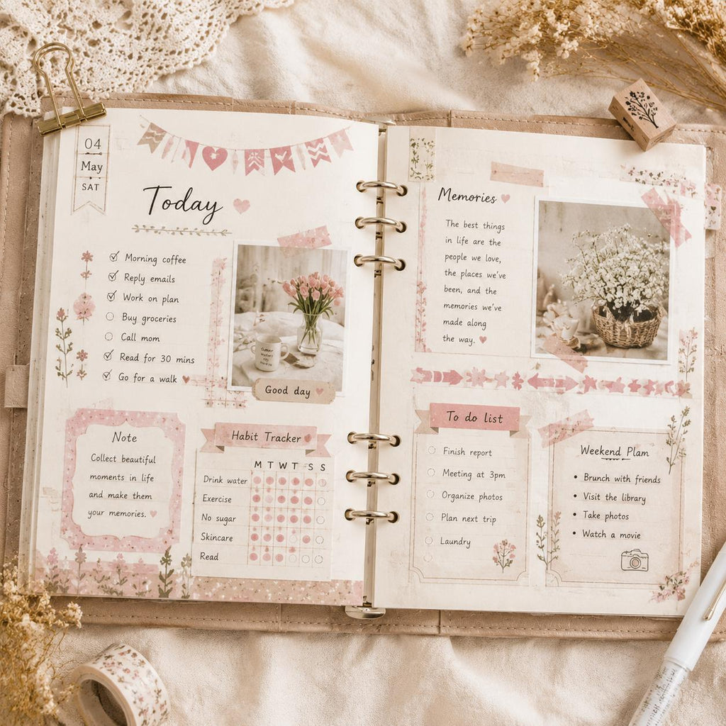 24 Journaling Stencils, 4 x 7 Inch Planner Template Set