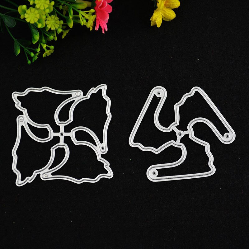Mini Windmill Metal Cutting Die, Windmill Stencil for Scrapbook Cards