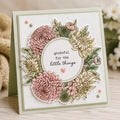 Chrysanthemum Clear Stamp, Round Bloom, Scrapbooking Seal